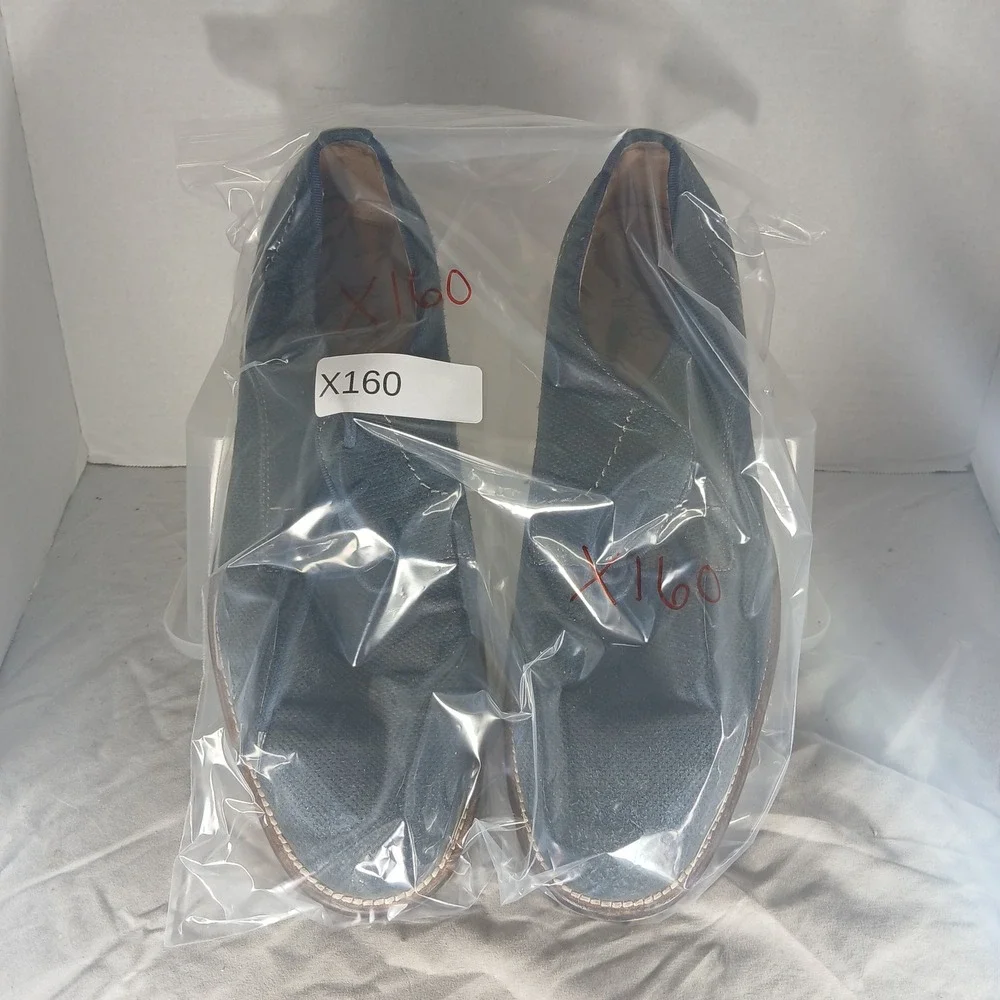 Johnston‎ & Murphy J&M 1850 Mens 9.5 M Navy Blue Suede Perforated Derby Shoes